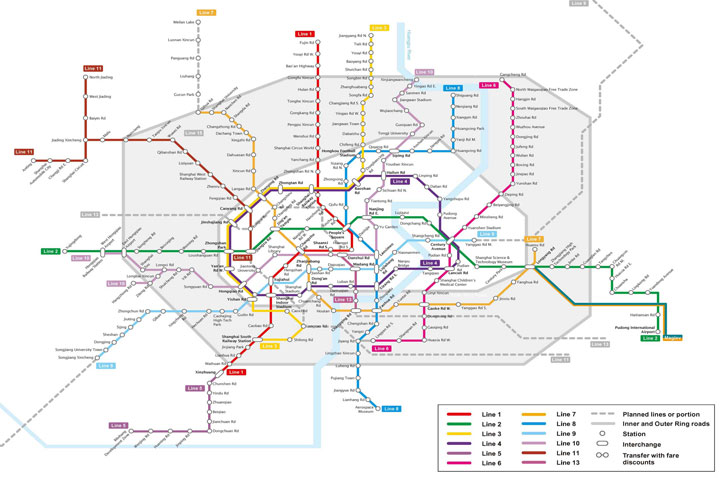 metro map of shanghai